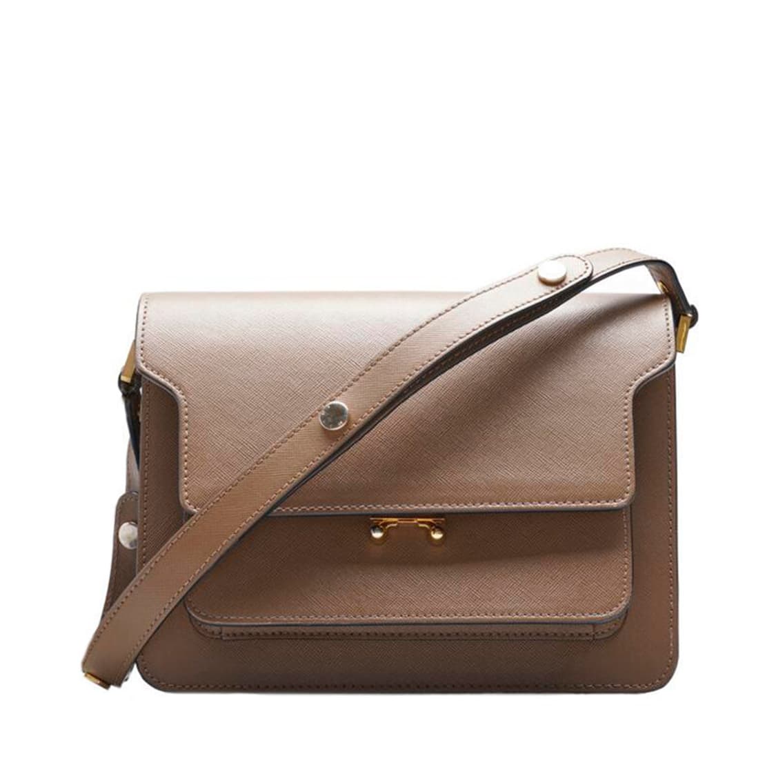 (중고) 마르니 브라운 사피아노 트렁크 미듐 숄더백 상품이미지1