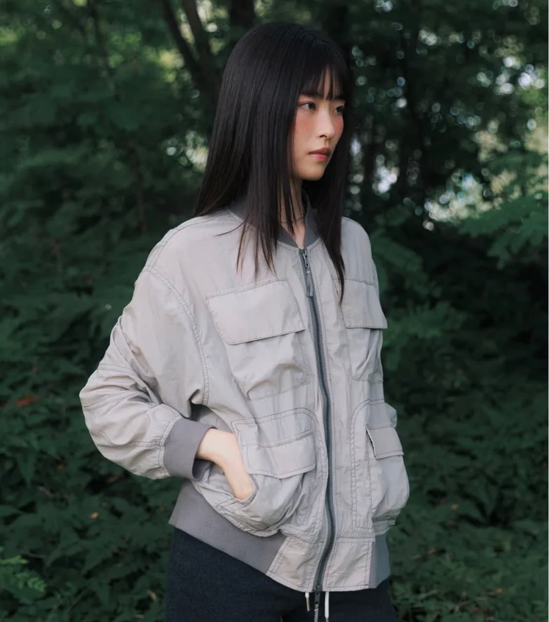 [S 구해요!!!!!!] 하이산 유틸리티 윈드 봄버 자켓 스톤 베이지 상품이미지1