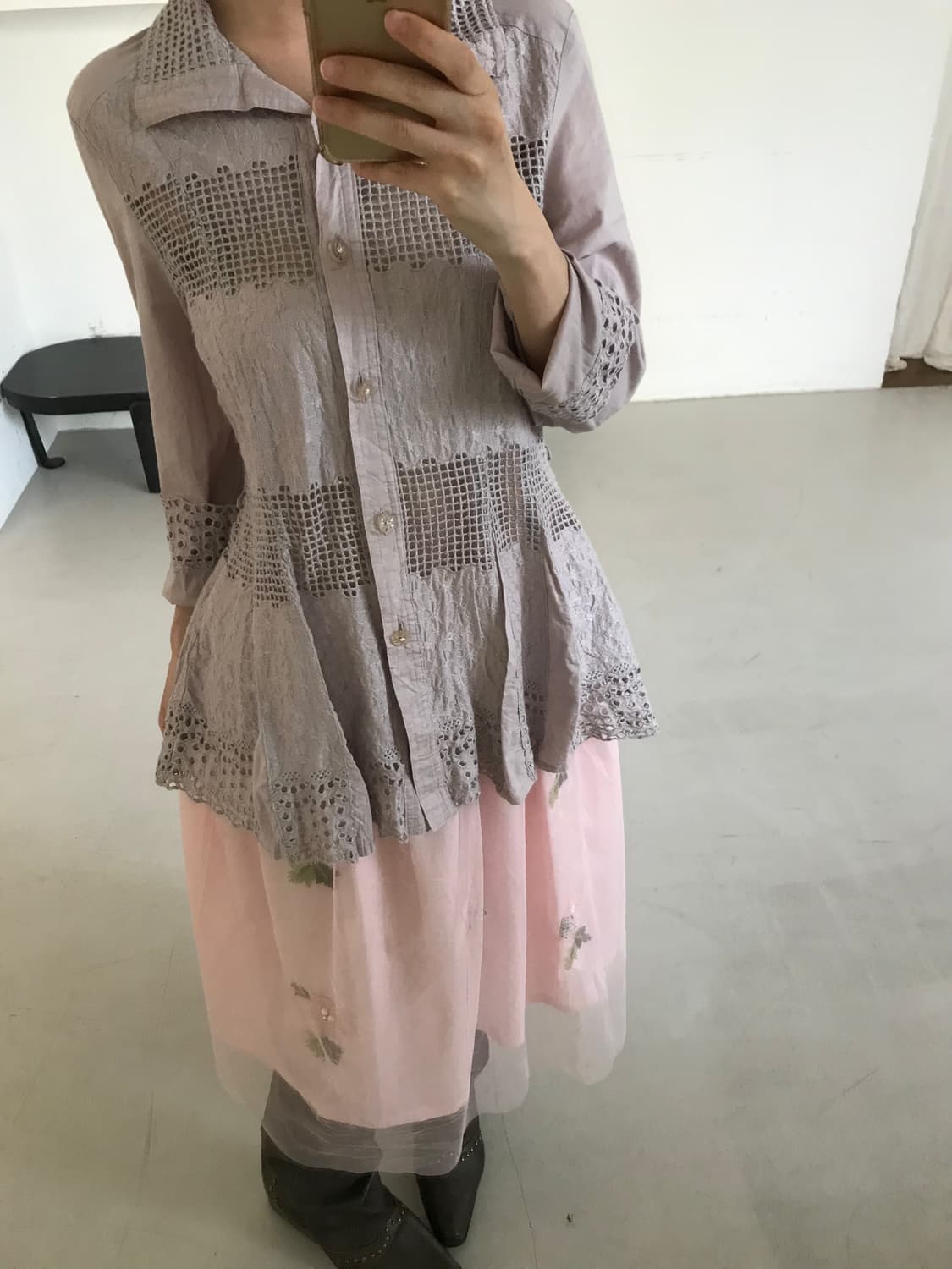 vintage pattern sha skirt 상품이미지6