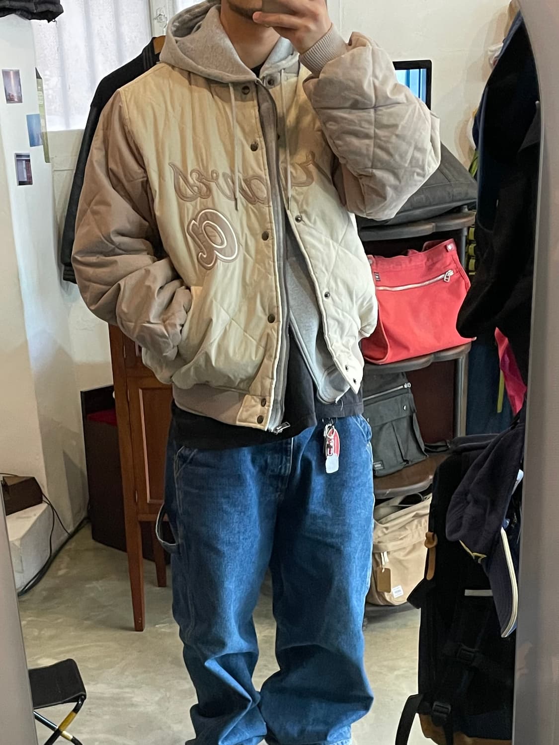 90년대  Majestic 누빔 점퍼 애틀란타 브레이브스 L 상품이미지2