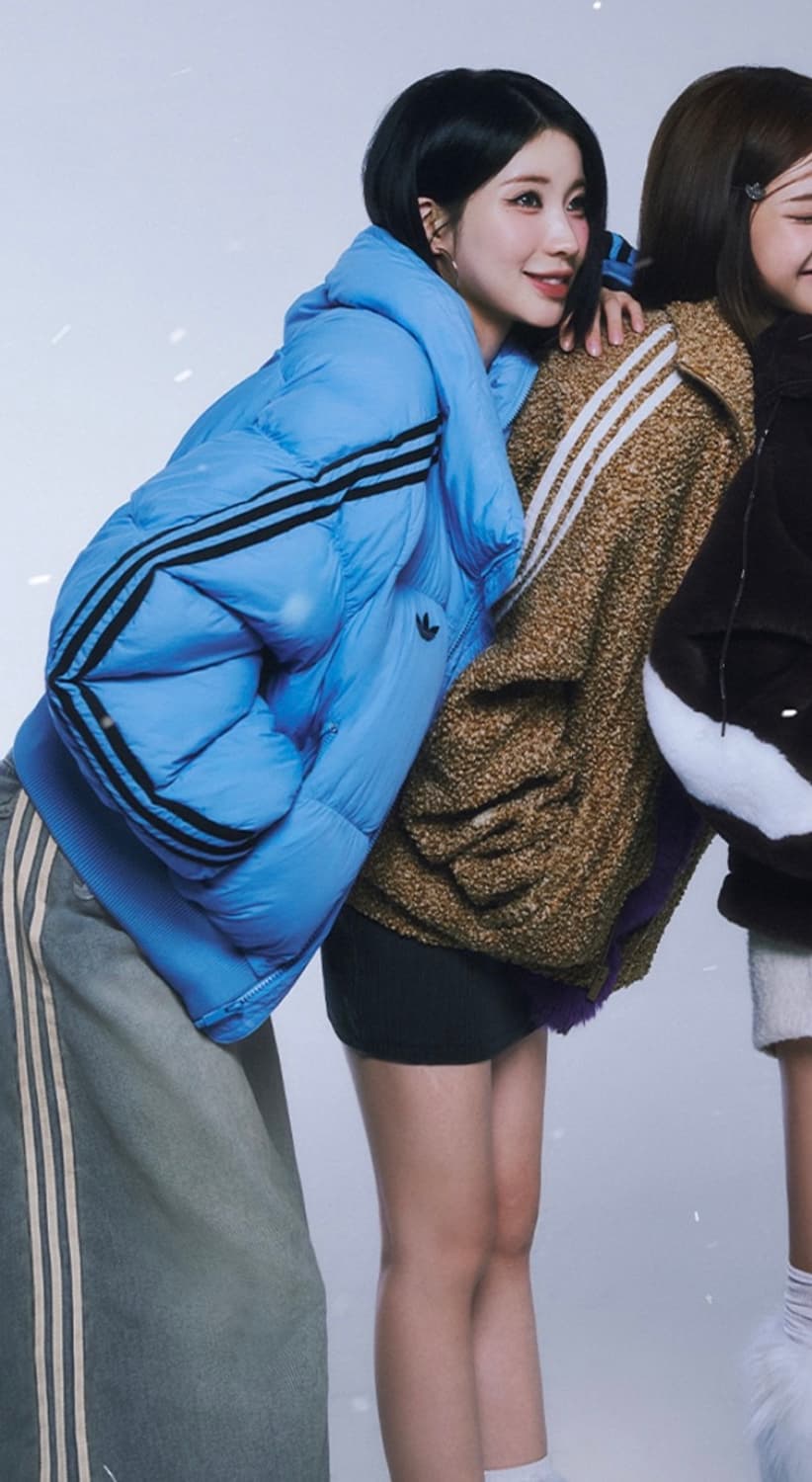 아디다스 크롭 패딩 블루색상 L 상품이미지4