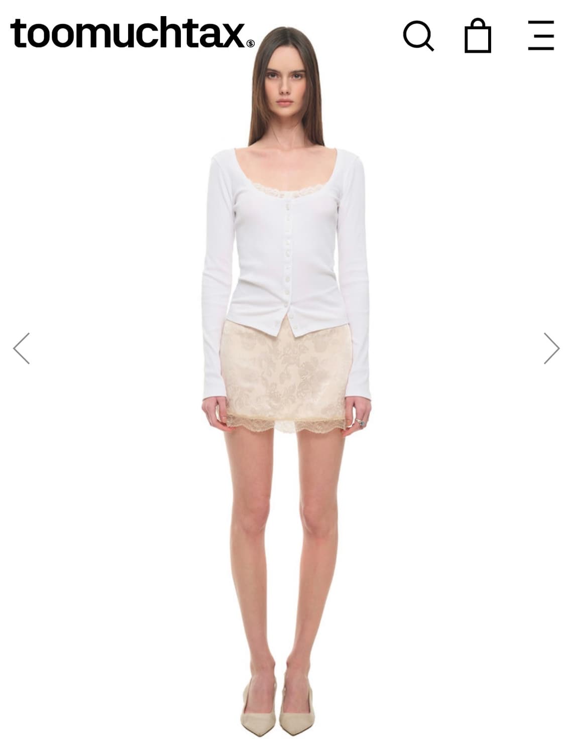 LACE MINI SLIP SKIRT (LIGHT PINK) 상품이미지1