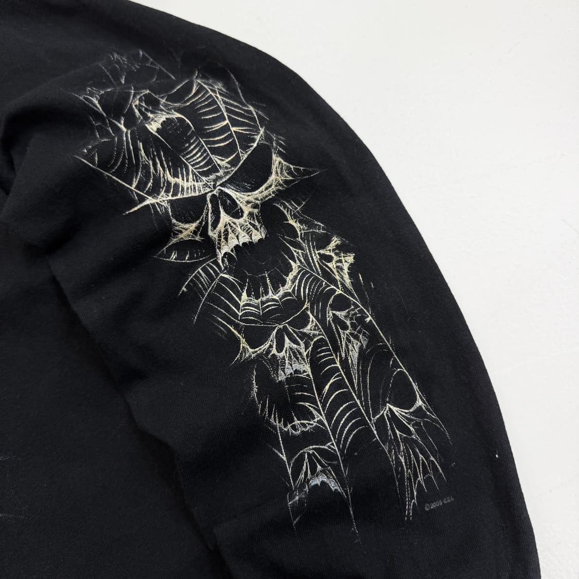 USA 스컬 해골 스파이더 웹 롱슬리브 상품이미지4