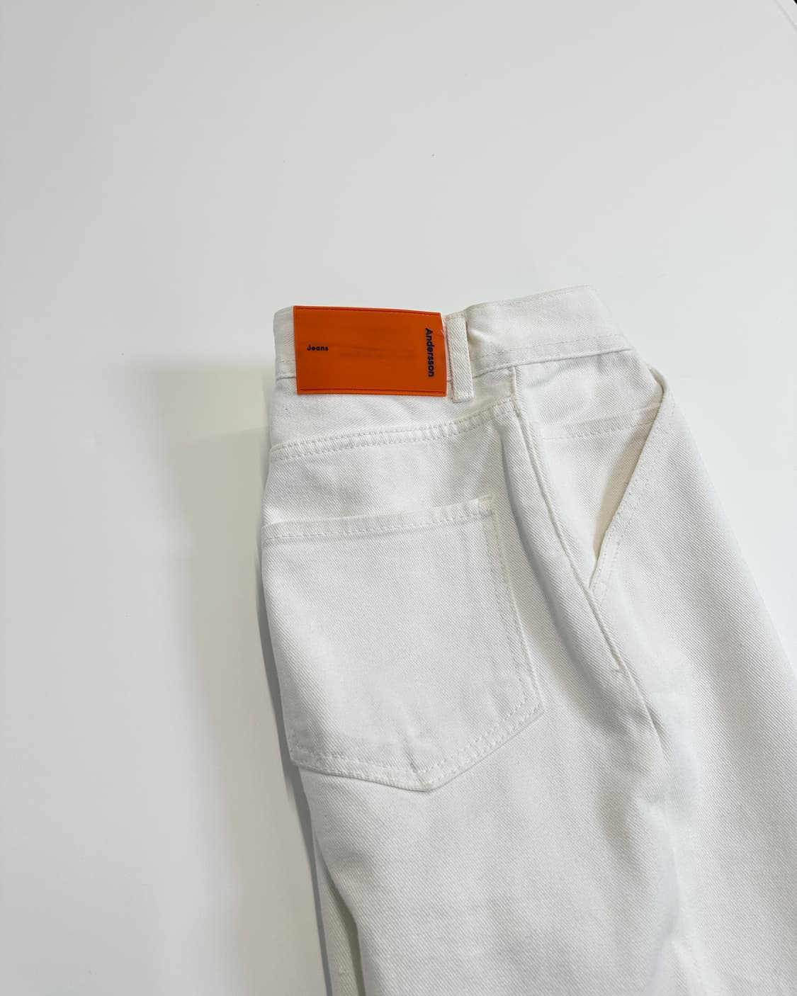 앤더슨벨 화이트 데님 와이드 s 상품이미지4