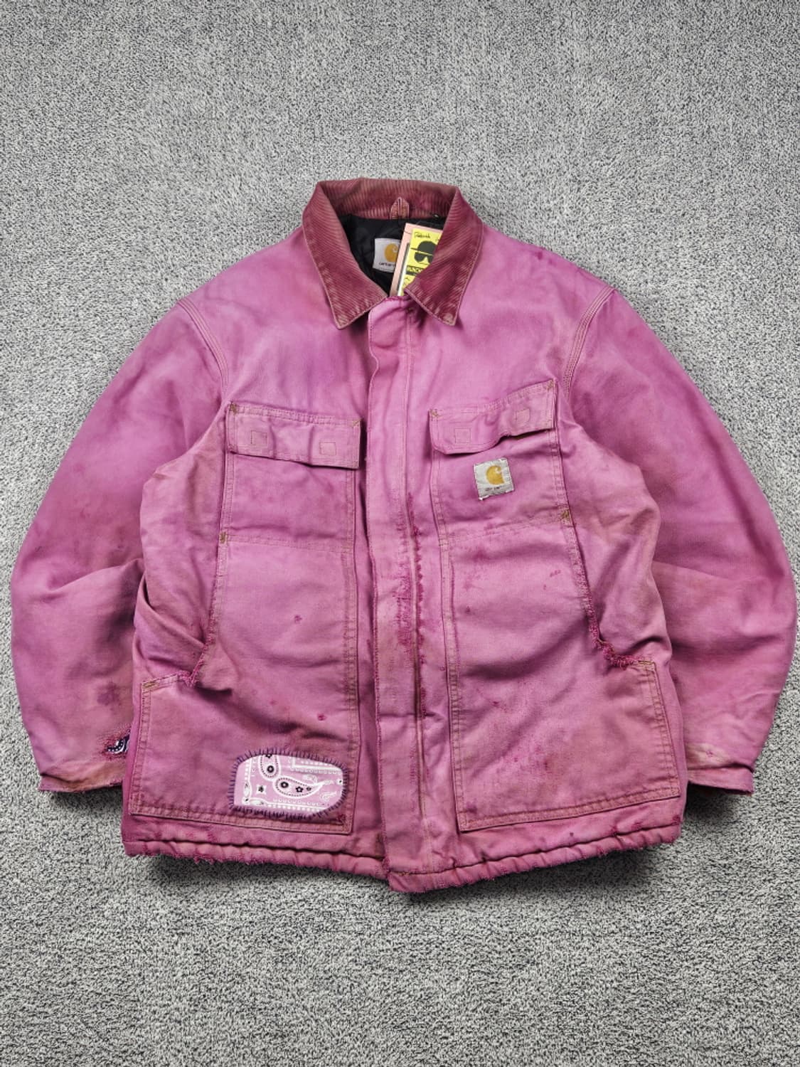 칼하트 핑크 다이드 커스텀 초어 워크 자켓 (상세설명참조) / 10277 상품이미지1