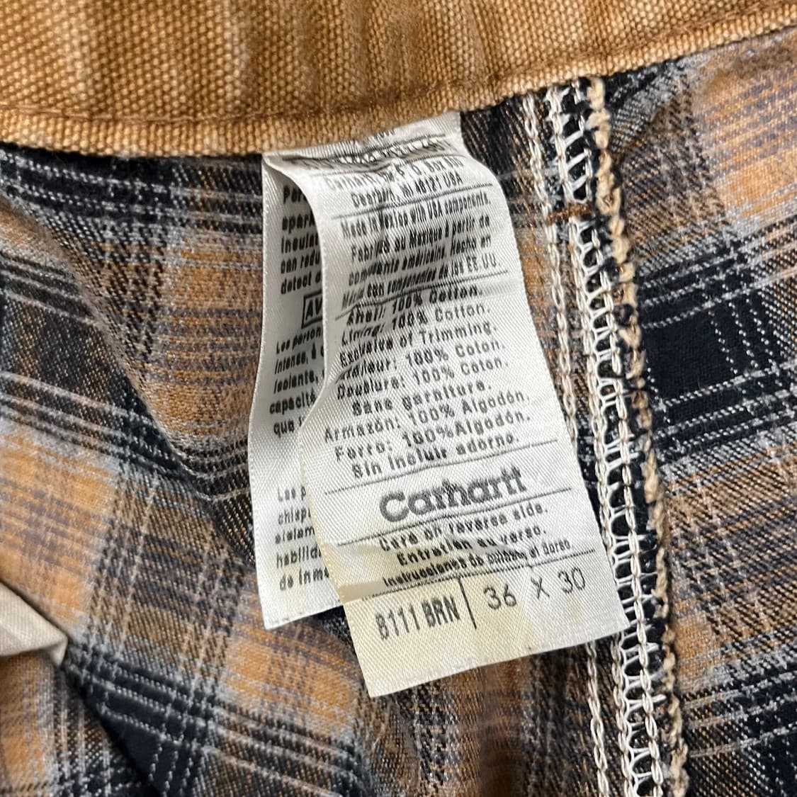 Carhartt 플란넬 라인드 카펜터 팬츠 (36) 상품이미지8