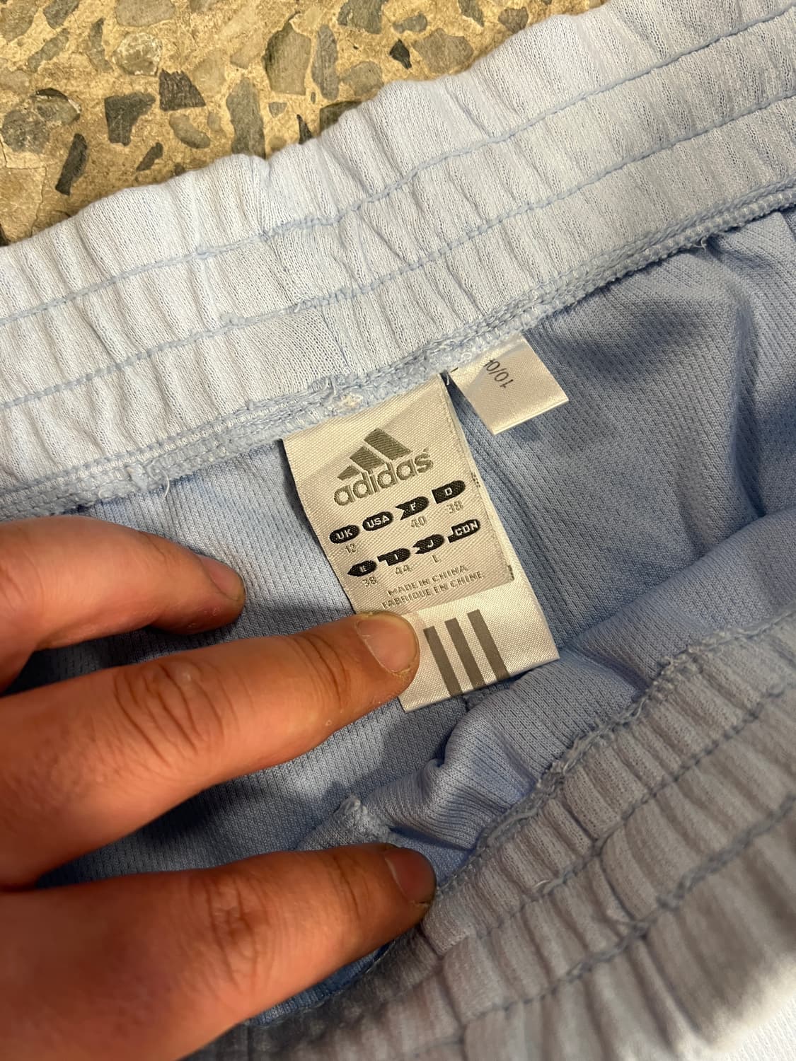 L) 아디다스 하늘색 삼선 트레이닝 팬츠 P105 상품이미지2