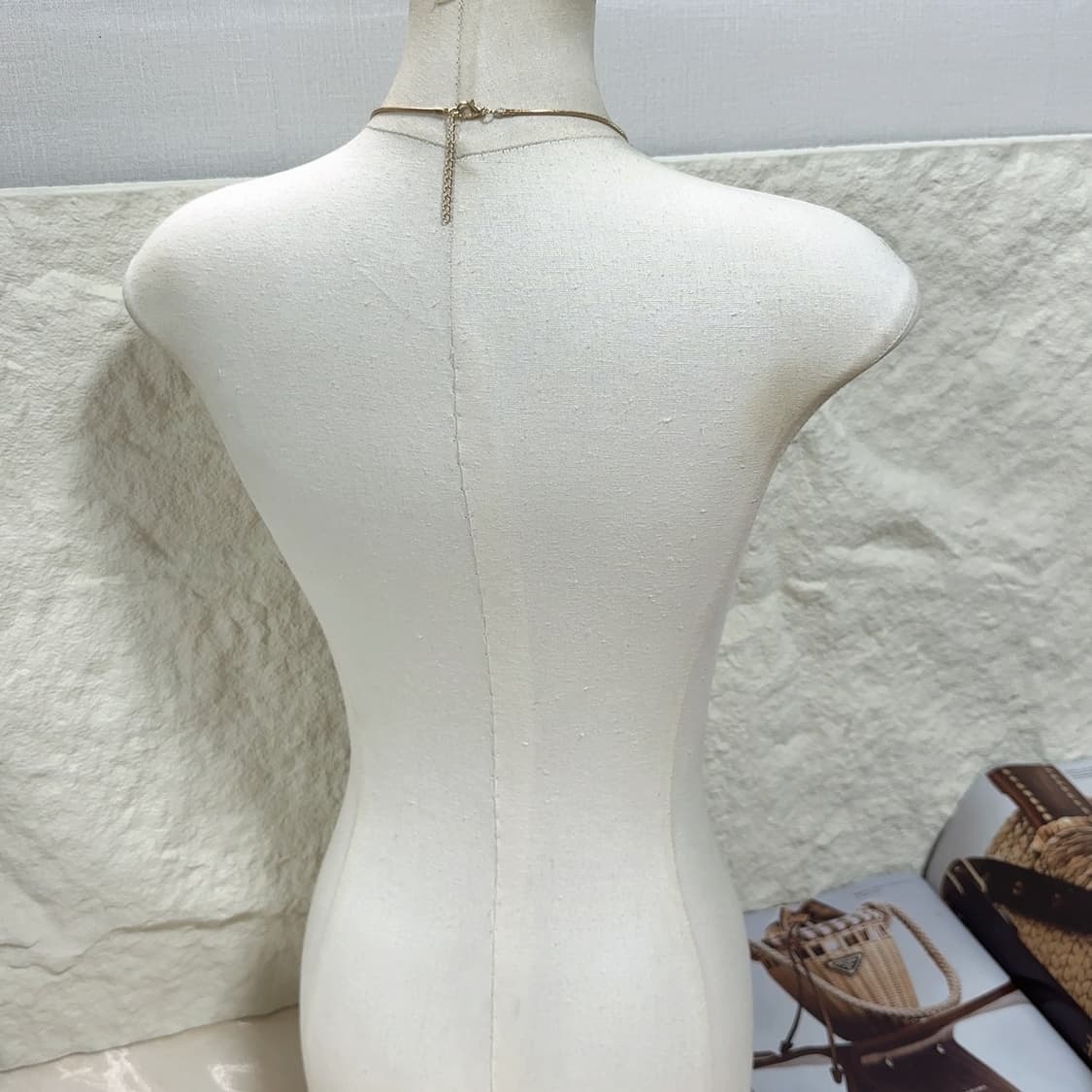 빈티지 스네이크체인 에나멜 하트 메탈 목걸이 상품이미지3