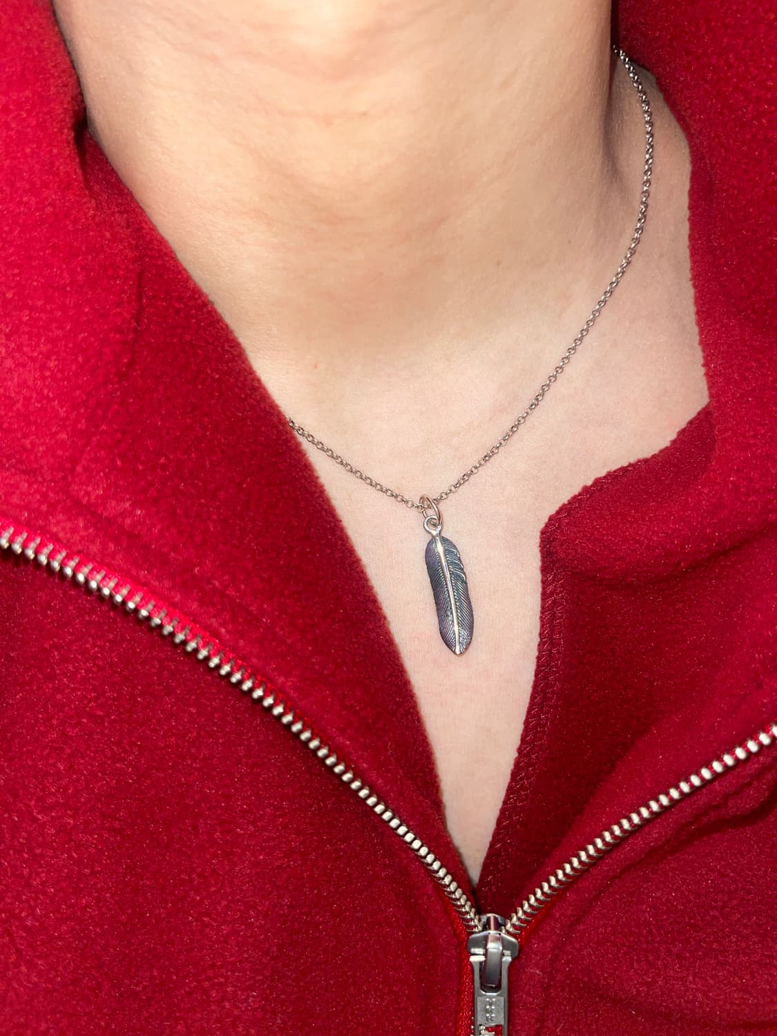 앤틱 실버 페더 목걸이 (실버925) 상품이미지7