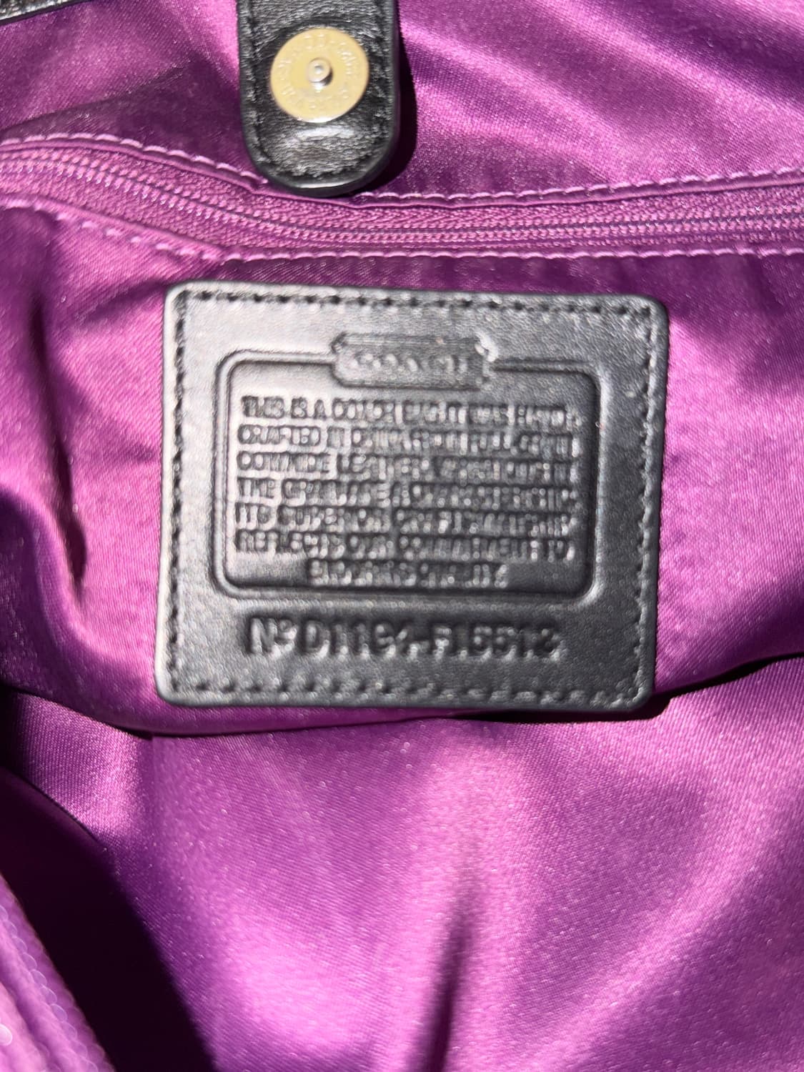 Coach black leather bag 상품이미지6