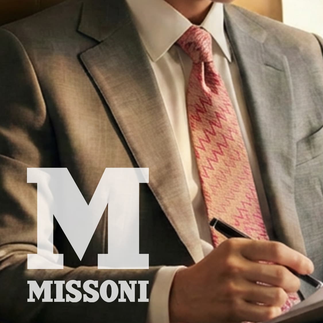 미쏘니 실크 핑크 지그재그 패턴 넥타이 9.7cm A+~A등급 E926
 상품이미지1