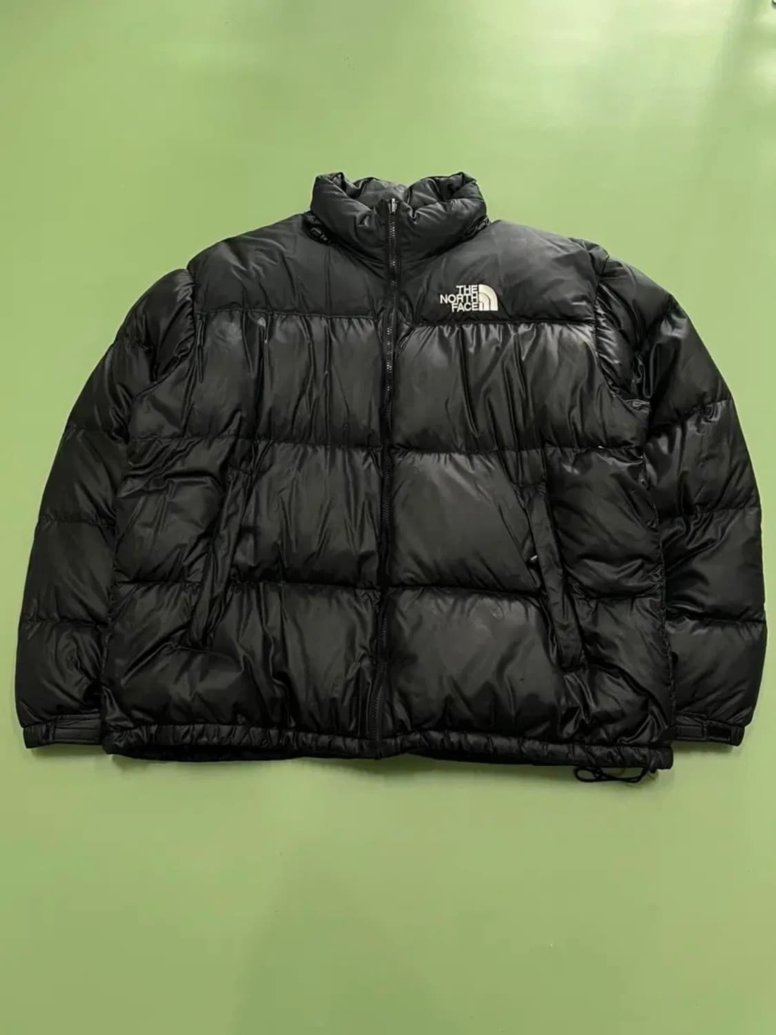 노스페이스 센터로고 700필 구스다운 눕시 패딩 자켓 블랙  상품이미지2
