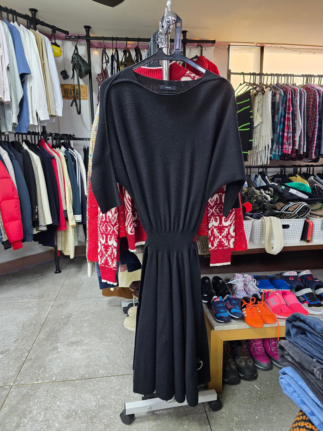 SYSTEM 블랙 롱 니트 원피스 (1288) 상품이미지1