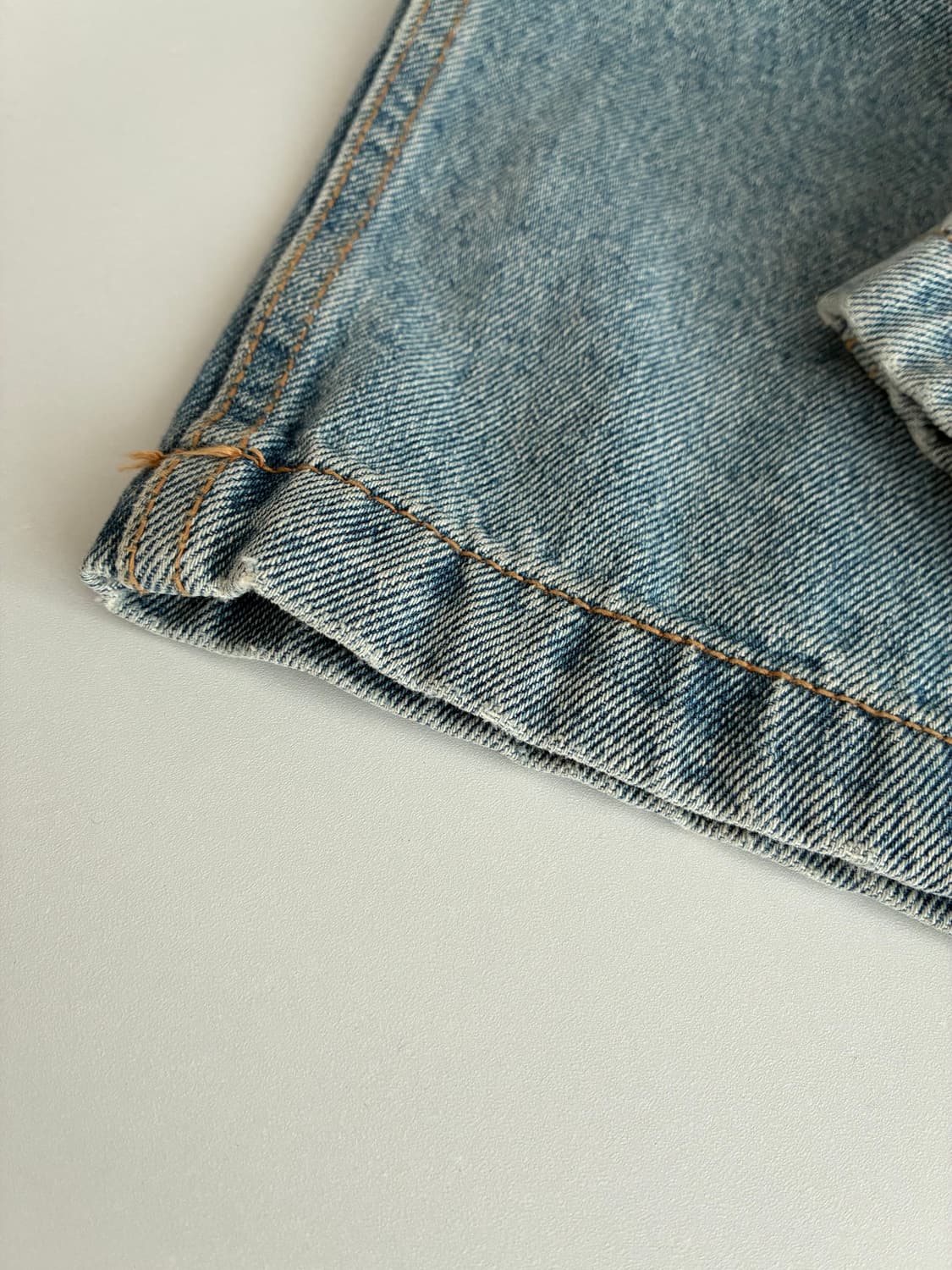 XL) 낫포너드 와이드 데님 팬츠 연청 상품이미지8