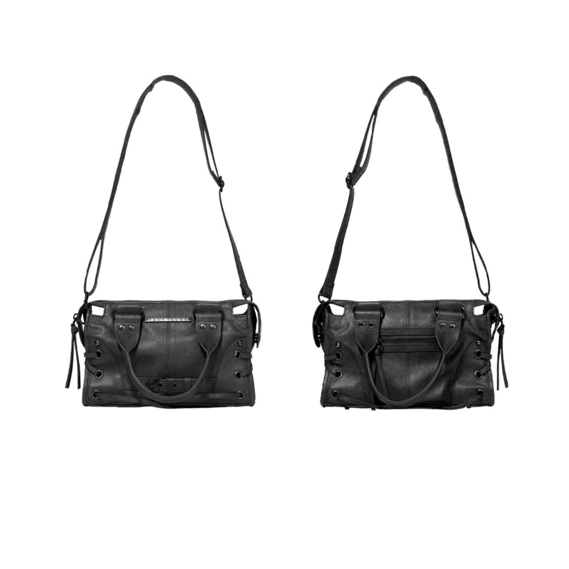 팬시클럽 벨티드 워싱 레더 미니백 블랙 상품이미지4