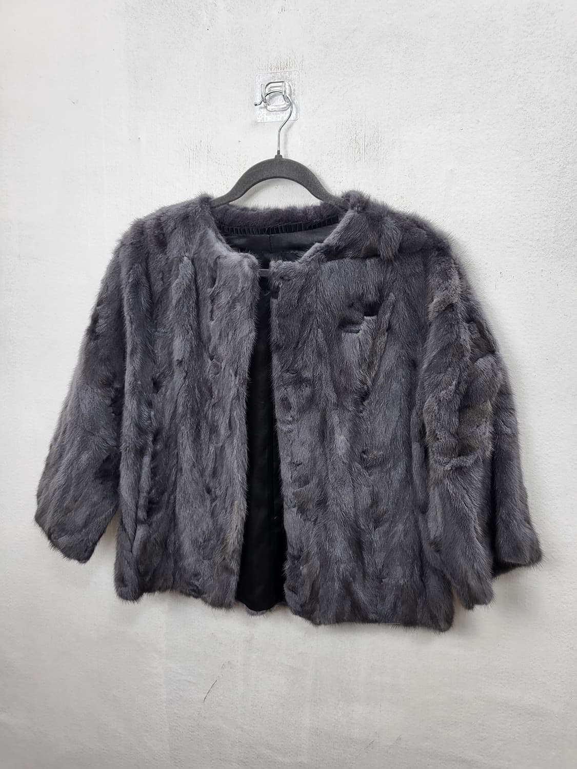 MEREHANE 천연밍크 모피숏자켓 그레이실버 S 90 새제품 상품이미지2