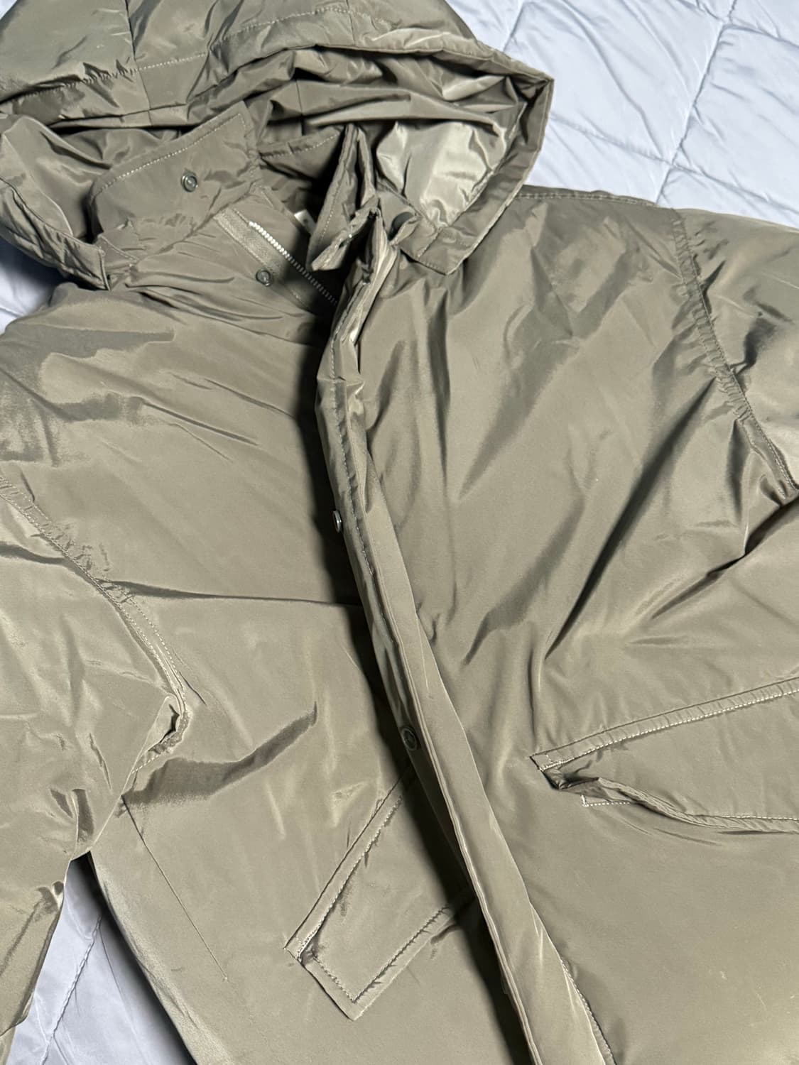 라퍼지스토어 덕다운 아르틱 후드 패딩 카키 S 상품이미지2