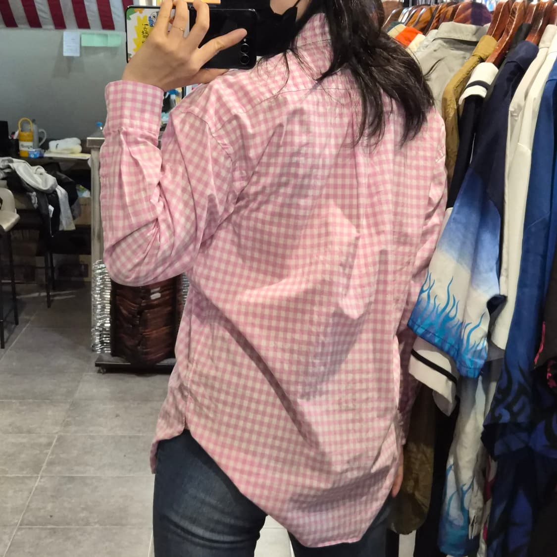 [NO.9] 폴로 핑크 체크 셔츠 상품이미지4