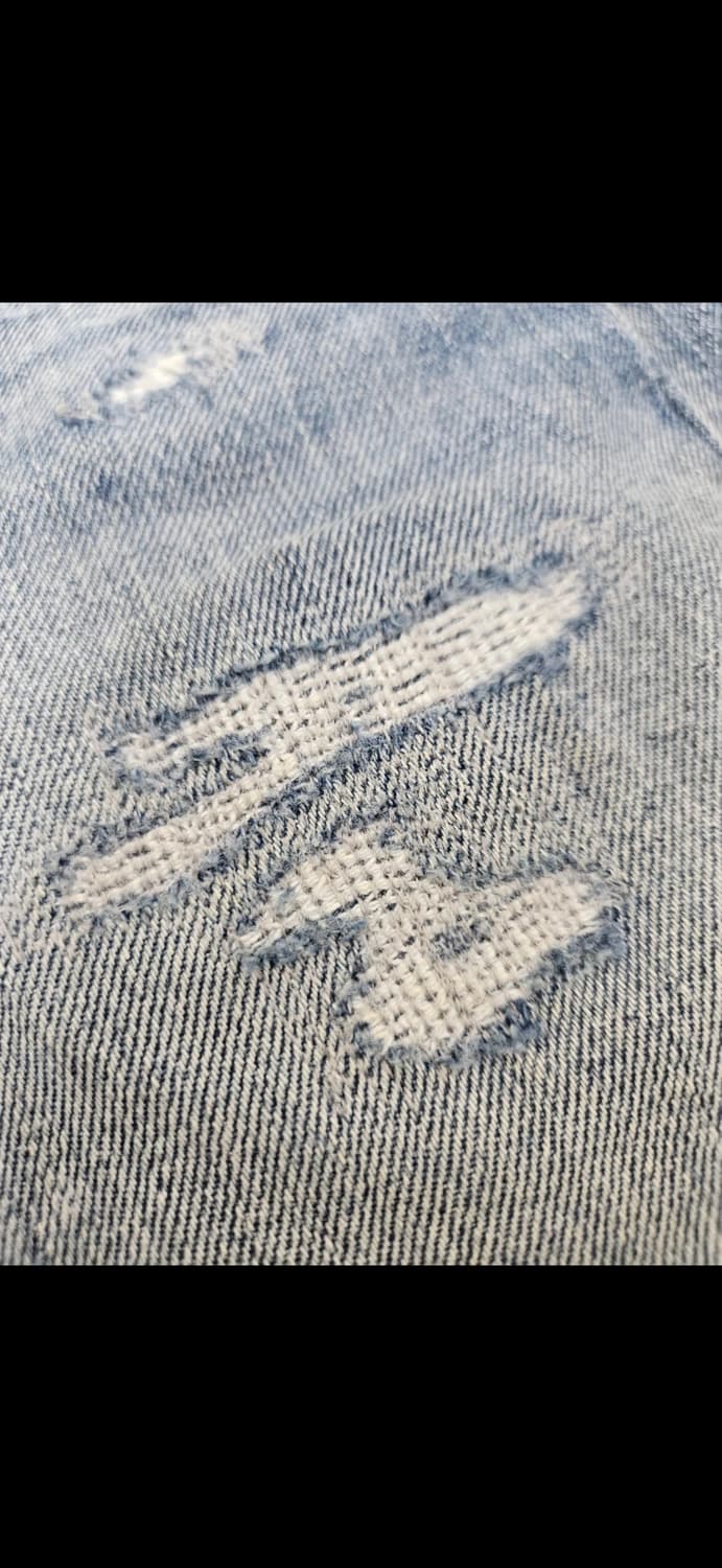 RRL 슬림핏 리페어 디스트로이드 데님 팬츠 32-32 상품이미지3