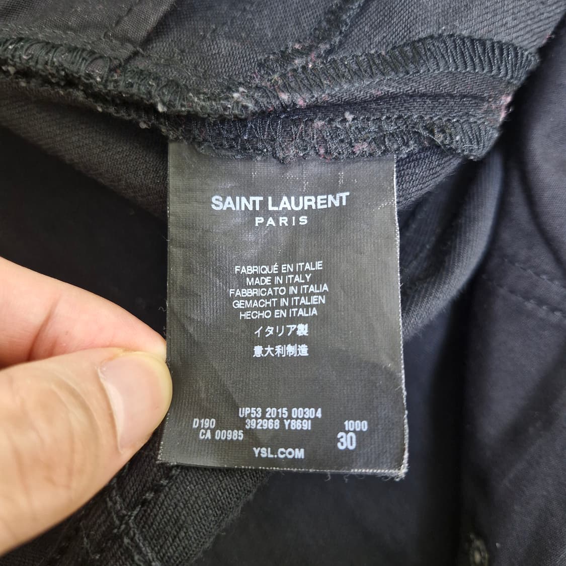 [30] SLP 생로랑 FW15 5 Zip D02 블랙 데님 팬츠 상품이미지8