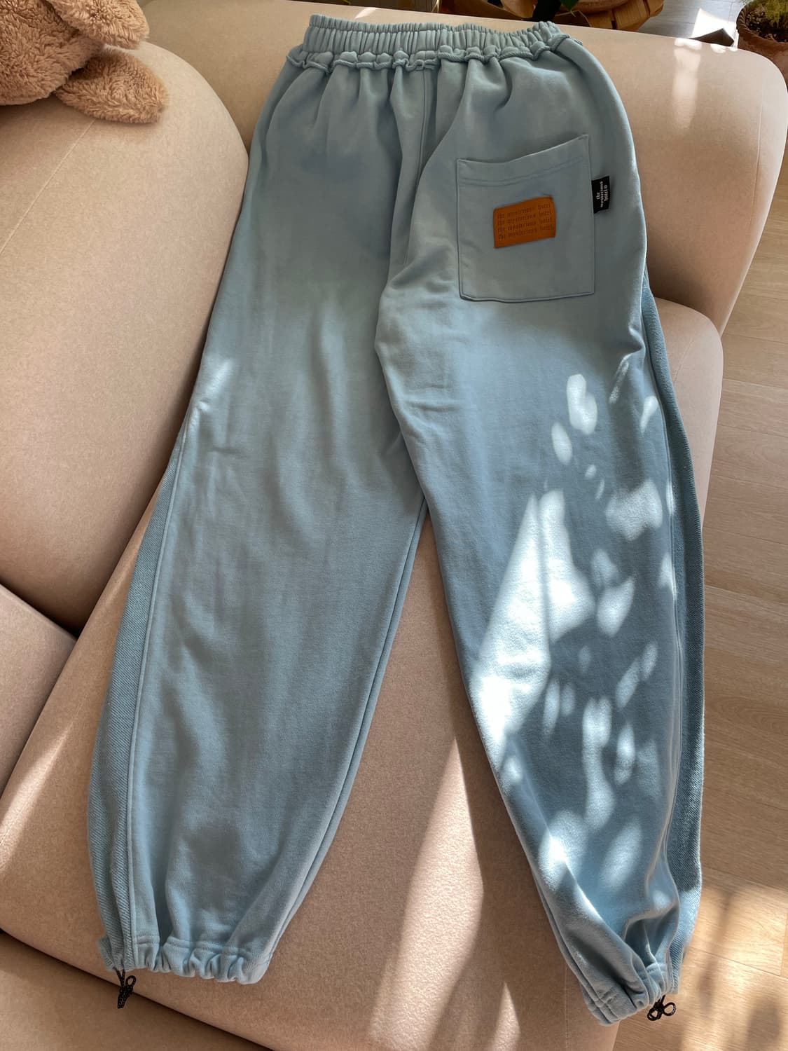 더미스테리어스호텔 컷 오프 배기 팬츠 블루 상품이미지8