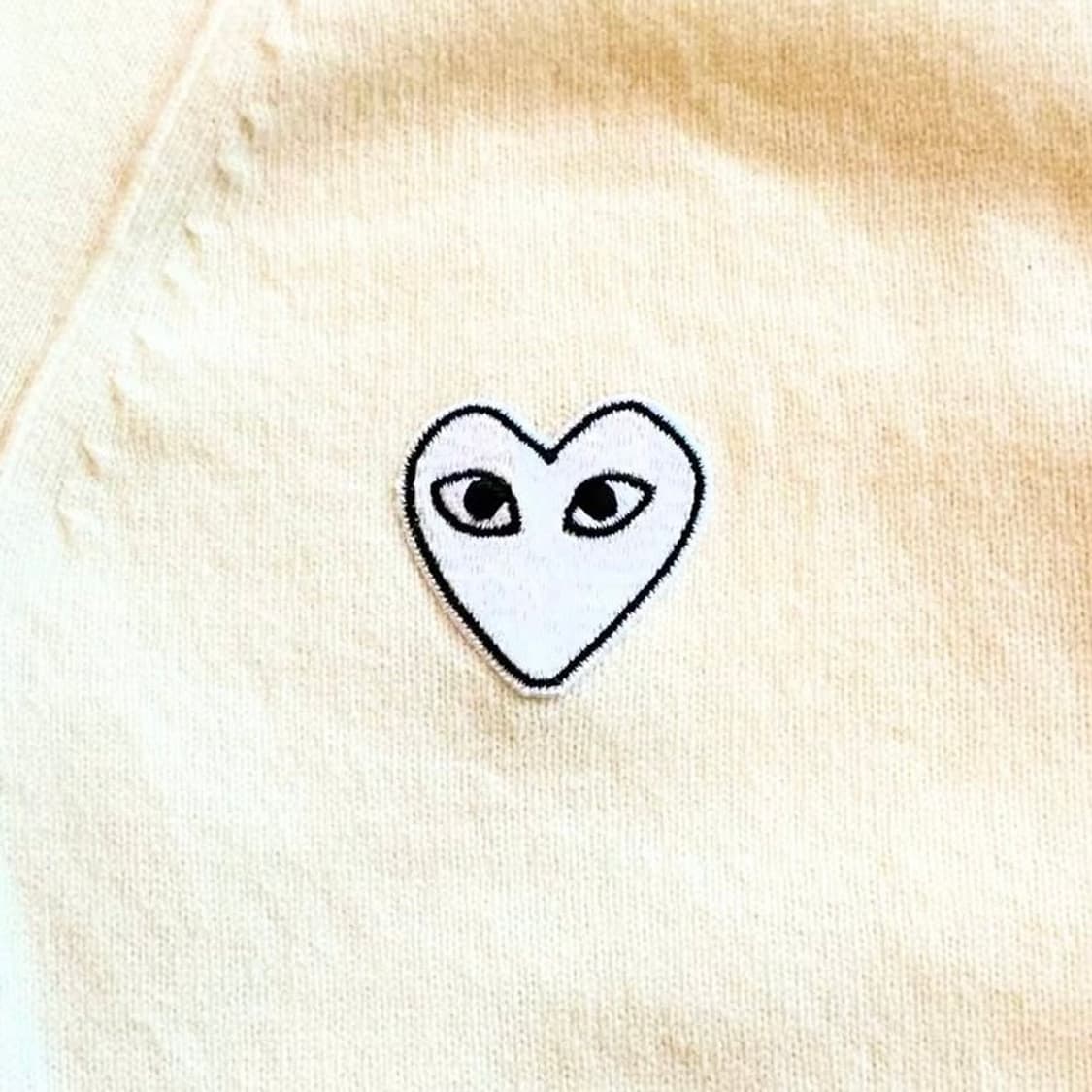 꼼데가르송 화이트 하트 패치 가디건 상품이미지5