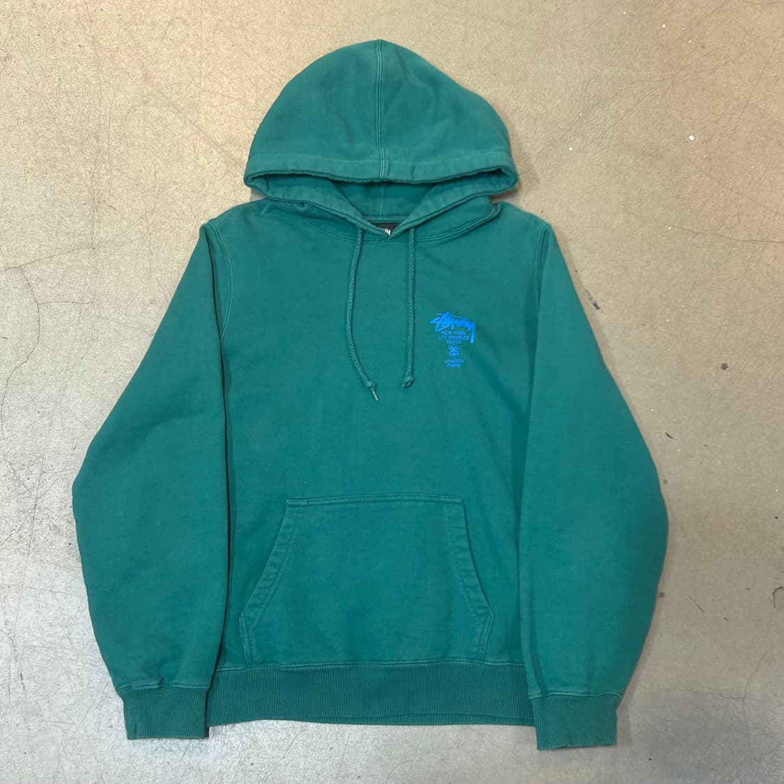 S 스투시 그린 후드티 상품이미지3