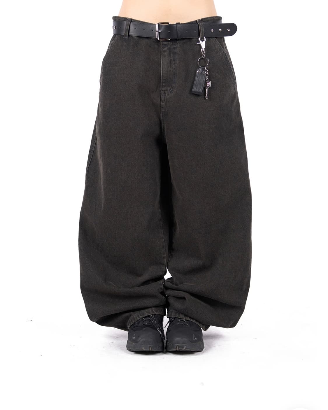 릿킴 백프린팅 와이드 데님팬츠 (1번 시착)(M) 상품이미지3