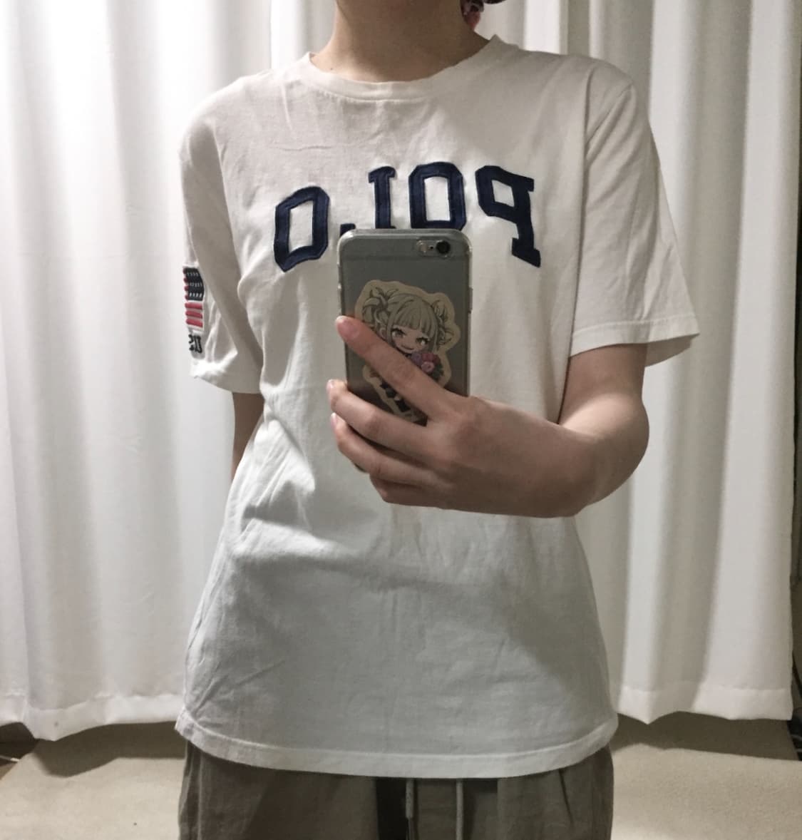 폴로 랄프로렌 화이트 성조기 빅로고 반팔 티 상품이미지1