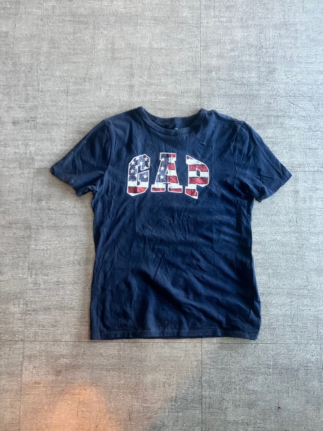 Gap 갭 핀터깔y2k 올드스쿨 딱붙핏 성조기로고 반팔티셔츠 상품이미지1
