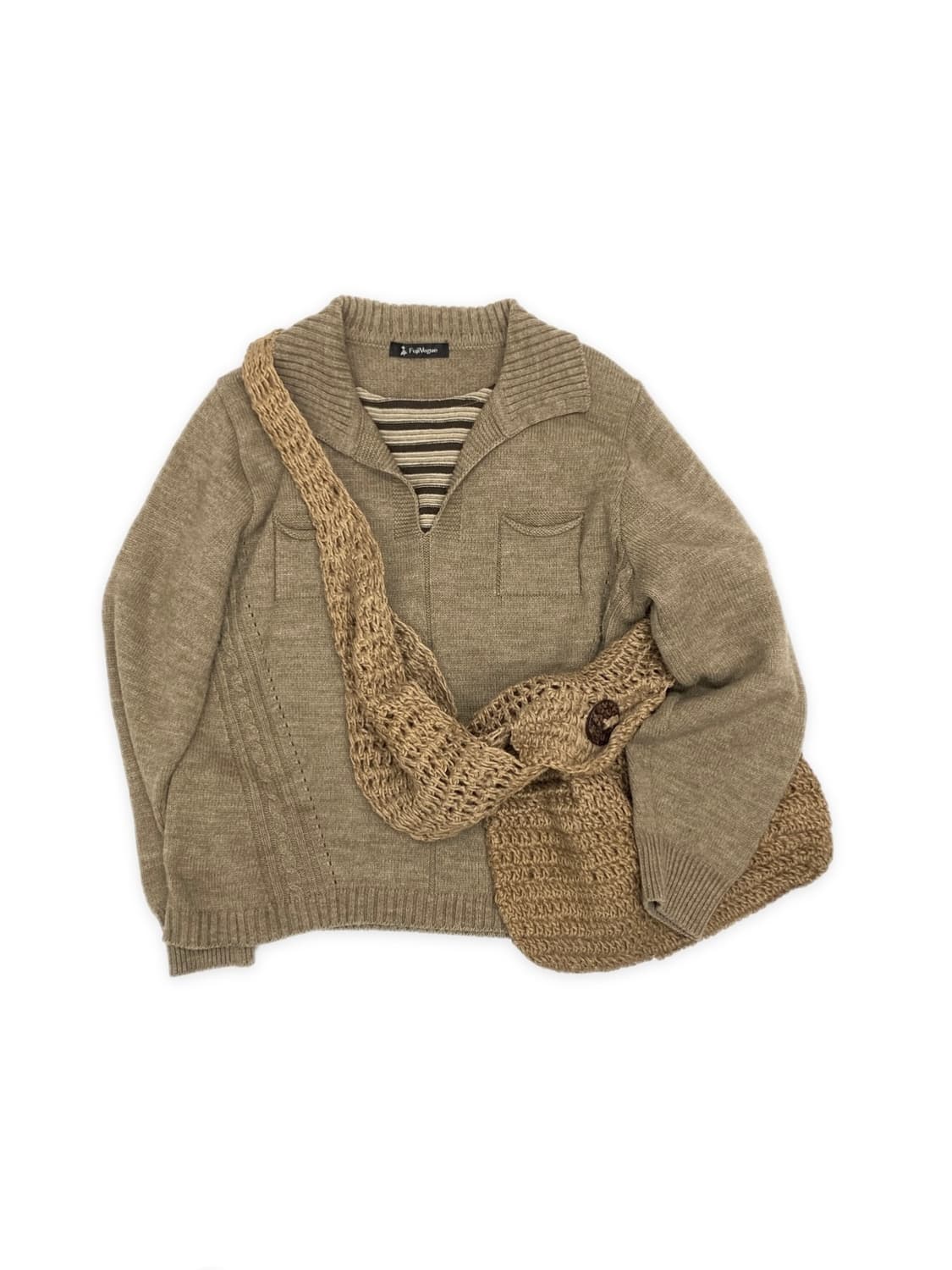 JPN cutE Layered knit 상품이미지1