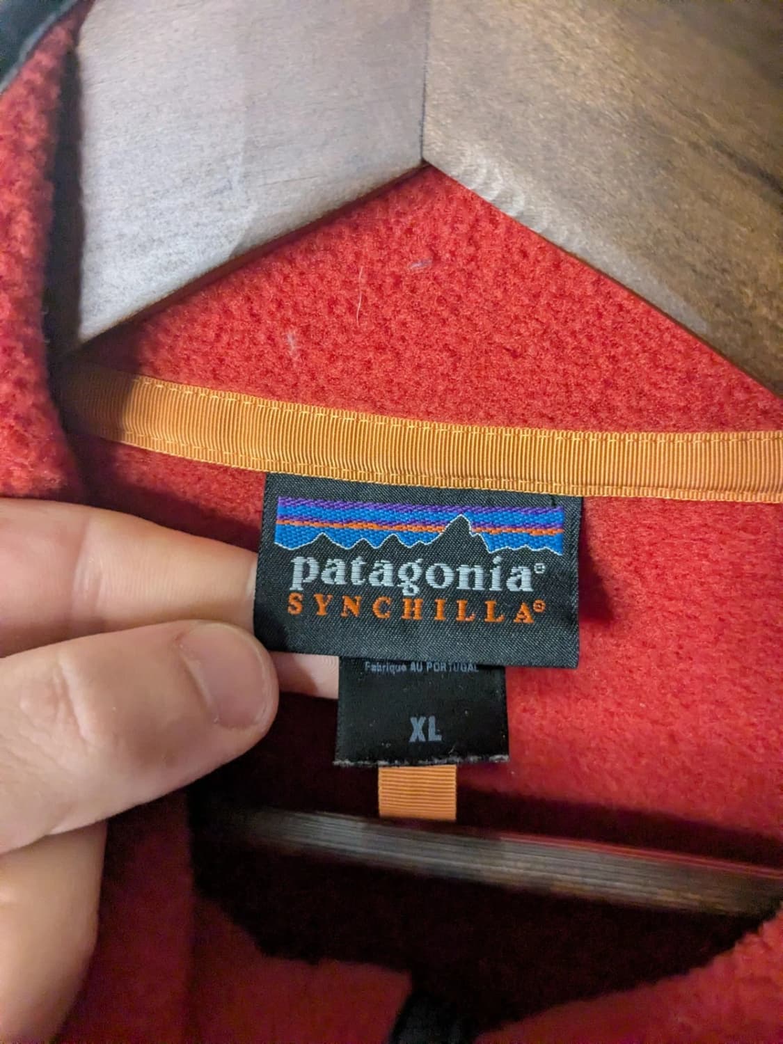 XL 빈티지 90S 포르투칼메이드 파타고니아 신칠라 레드 상품이미지4