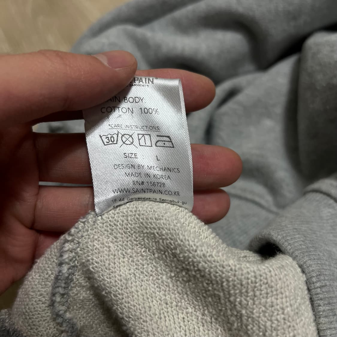 세인트페인 성조기 국기 패치 코튼 스타디움 자켓 [그레이] L/100 상품이미지7