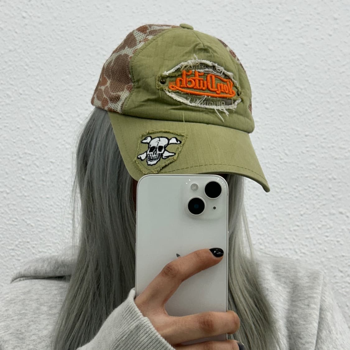 본더치 y2k 스컬 그런지 말차맛 볼캡 상품이미지1