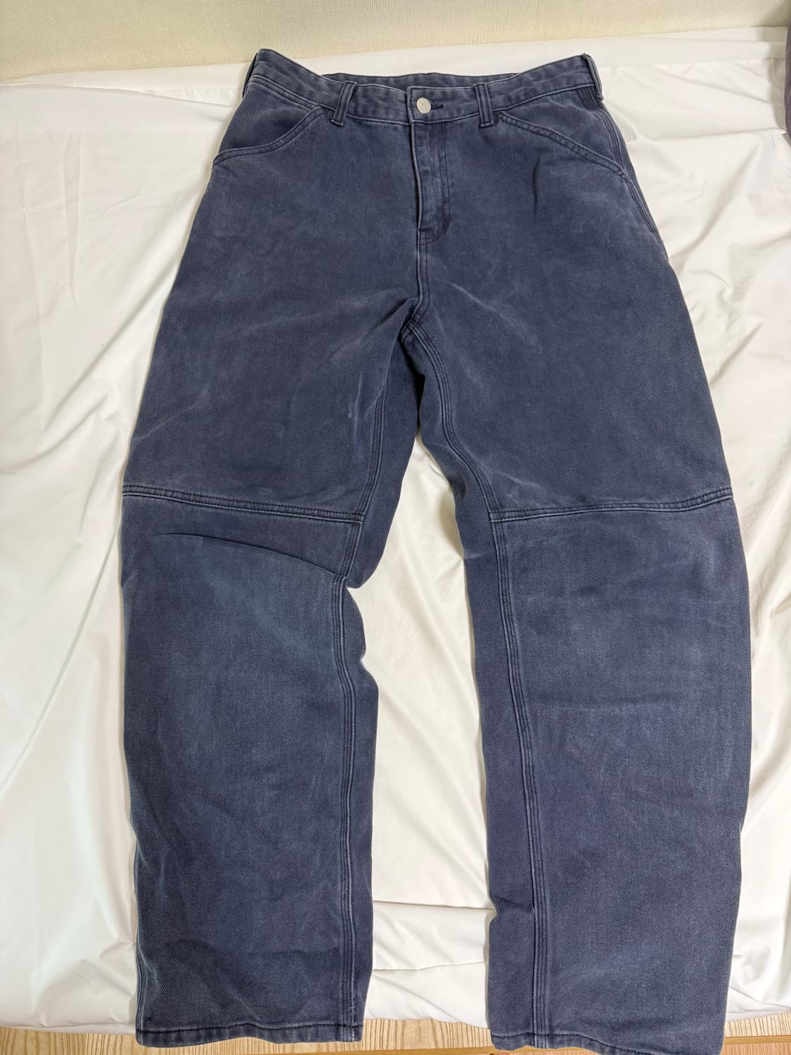 빈티지 데님 워크 팬츠 네이비 상품이미지1