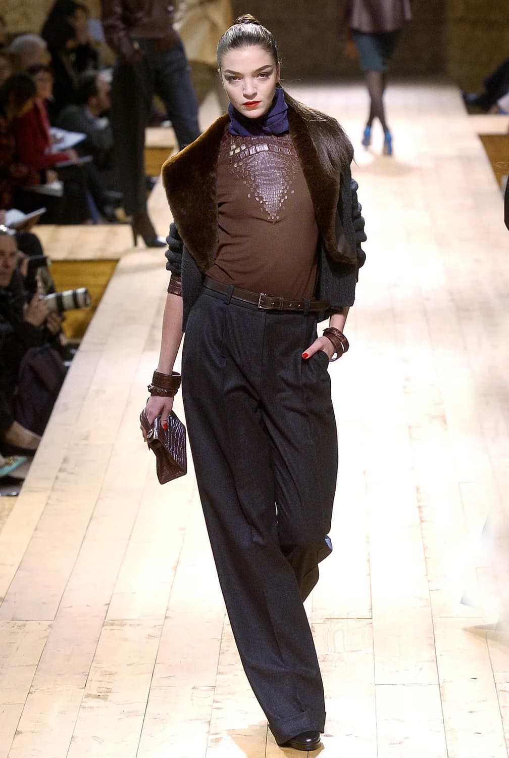 에르메스 04/FW by 장 폴 고티에 디테쳐블 숄 칼라 카디건-해외발송 상품이미지1