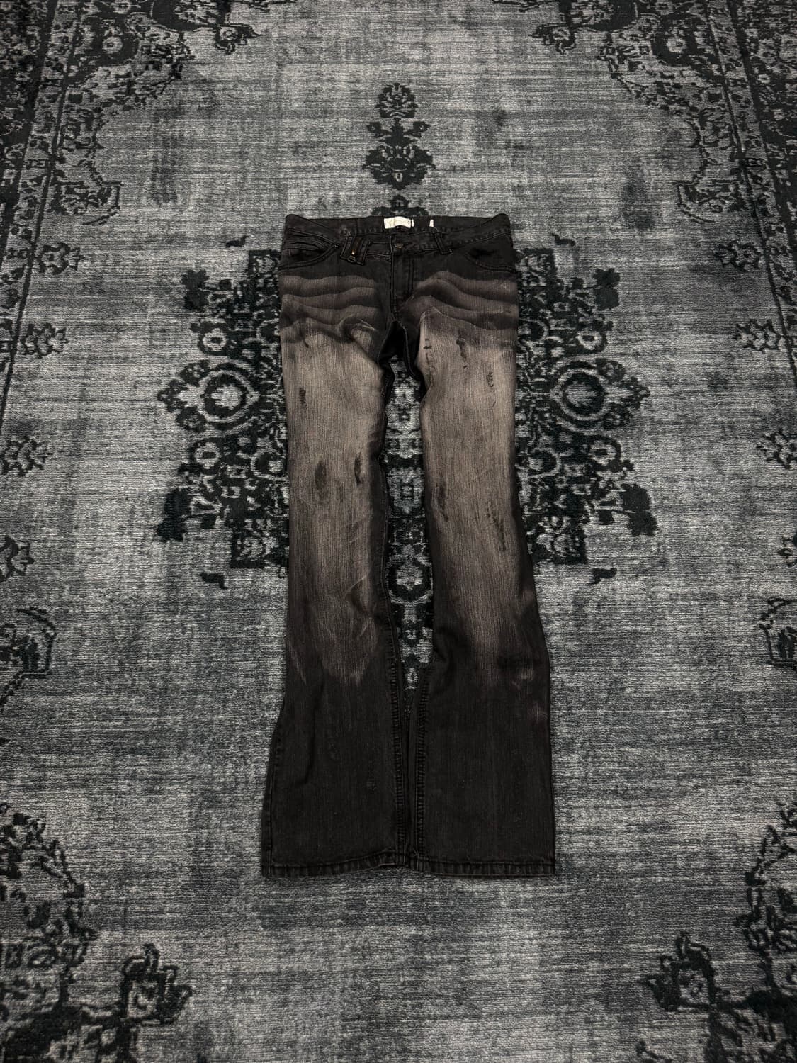 Growth in the attic 00s washing denim pa 상품이미지2