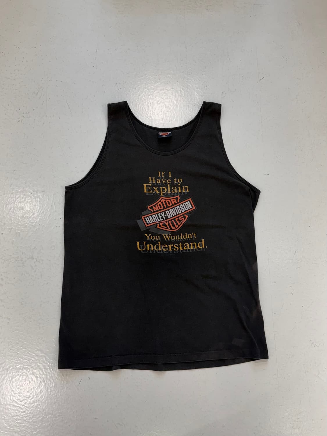 Harley Davidson 빈티지 블랙 탱크탑 상품이미지1