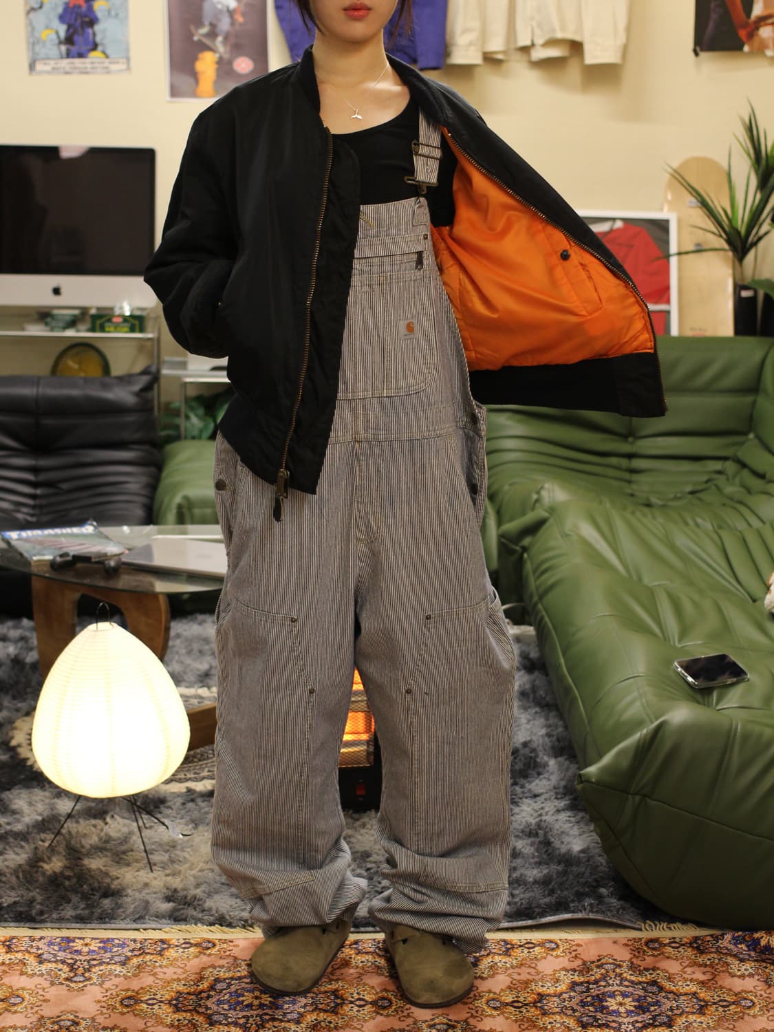 칼하트 더블니 히코리 오버올 상품이미지3