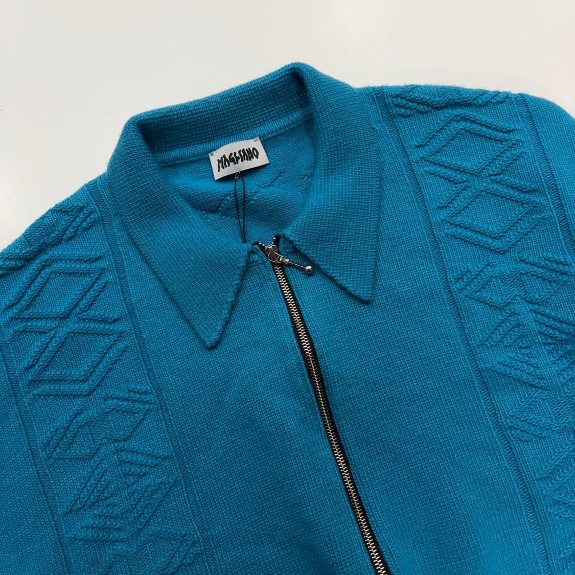 [L] 마리아노 MAGLIANO 터키 블루 집업 니트 가디건 B304 상품이미지3