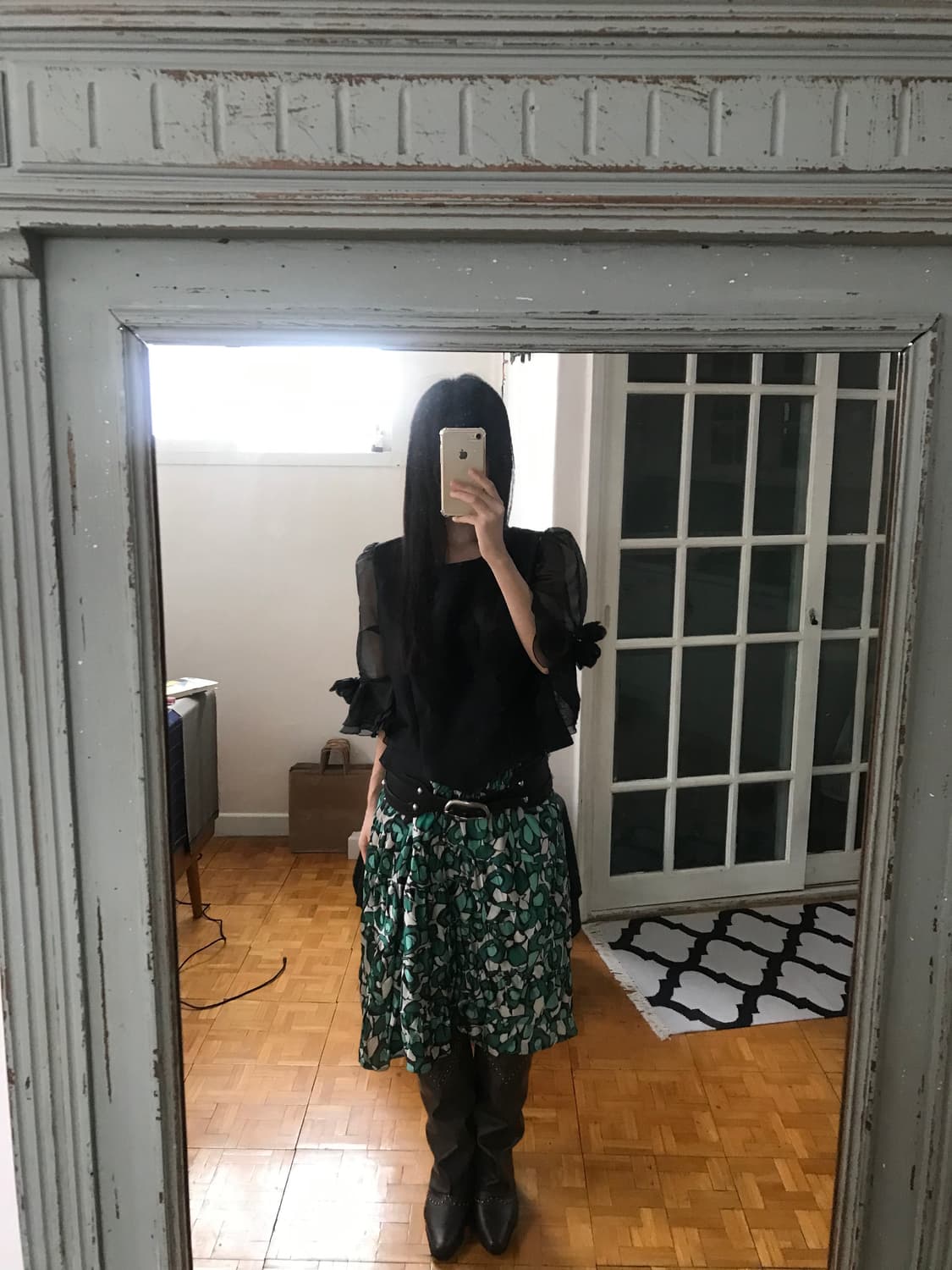 vintage pattern skirt 상품이미지3