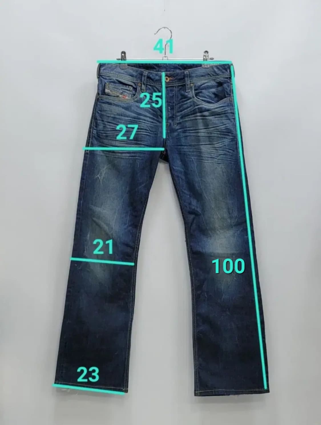 DIESEL 디젤 세미 부츠컷 데님 청바지 / 여 29 연청 워싱 상품이미지10