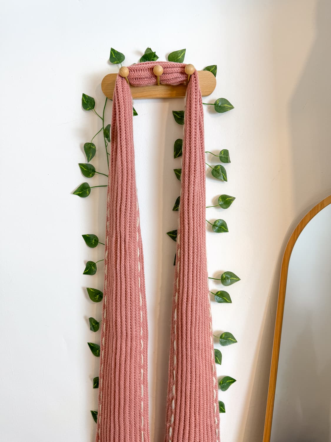 핑크 스티치 머플러 상품이미지2