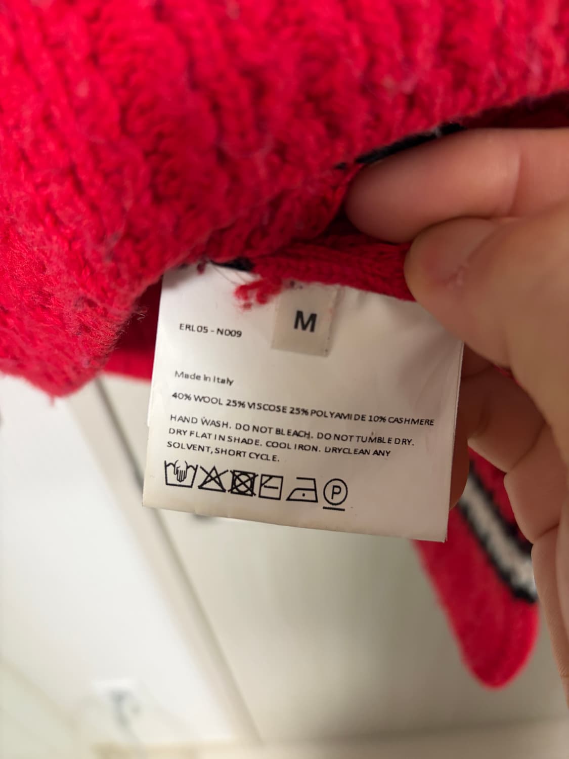 [M] ERL 스트라이프 니트 레드 상품이미지3