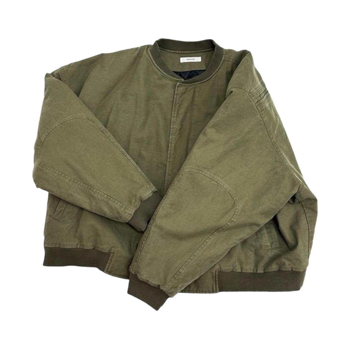 [OS] 논노드 서퍼 다이 서지 봄버 자켓 빈티지 카키 상품이미지2
