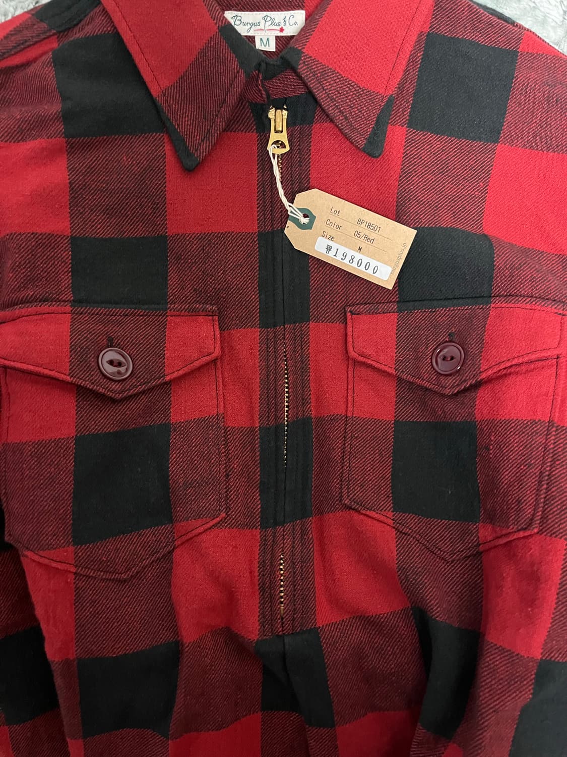 버거스플러스 버팔로 체크 아노락 셔츠 새상품 상품이미지3