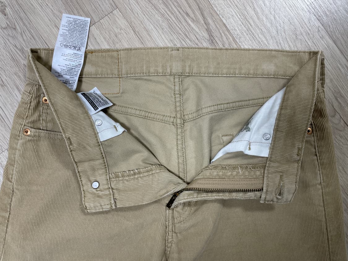30) 리바이스 매장판 513 일자핏 베이지 코듀로이 팬츠 상품이미지5