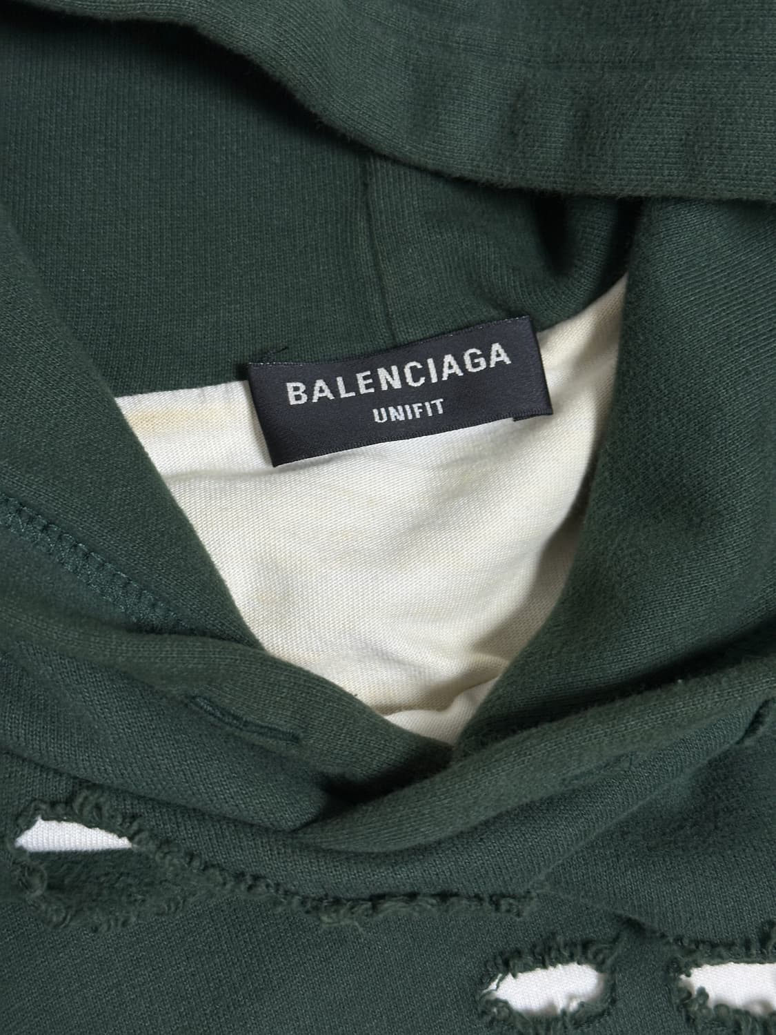 [XS] 발렌시아가 디스트로이드 후드 그린 상품이미지3