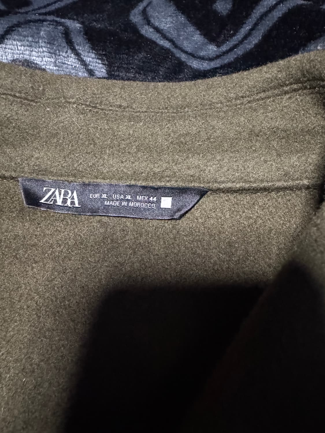 자라 우븐 자켓 윗 포켓 올리브 상품이미지4