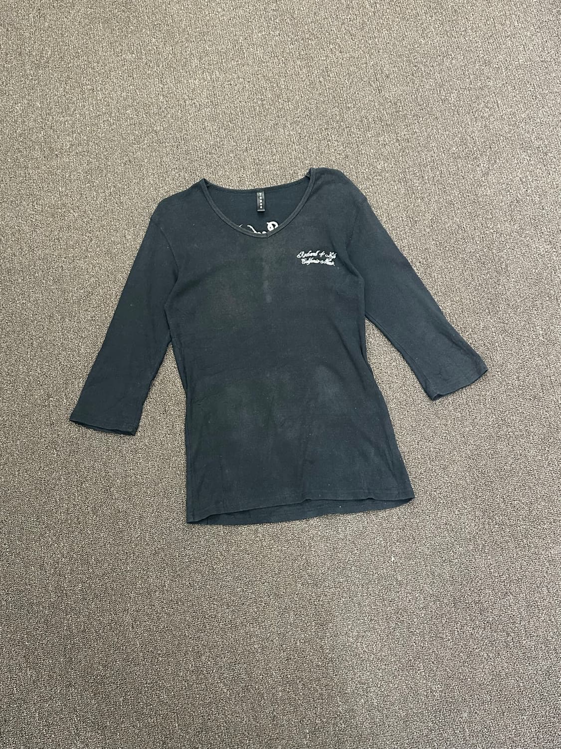 OS)Japanese vintage 여성 v넥 7부 롱슬리브 상품이미지4